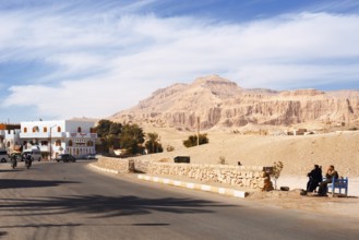 Street at the Temple of Hatshepsut, Mortuary Temple of Hatshepsut, Deir el-Bahari, Thebes, Luxor,