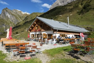 Mountain inn, Käser Alpe, Oytal, near Oberstdorf, Oberallgäu, Allgäu, Bavaria, Germany
