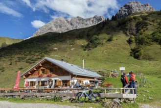 Mountain inn, Käser Alpe, Oytal, near Oberstdorf, Oberallgäu, Allgäu, Bavaria, Germany