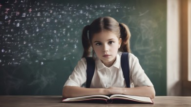 Educational success concept. Concept of education and reading. The development of the imagination.