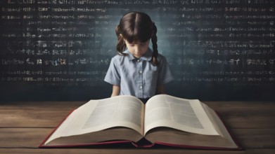 Educational success concept. Concept of education and reading. The development of the imagination.