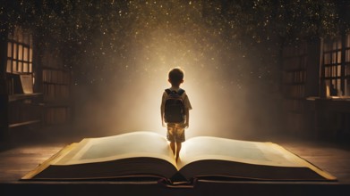 Educational success concept. Concept of education and reading. The development of the imagination.