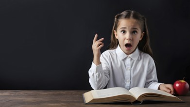 Educational success concept. Concept of education and reading. The development of the imagination.