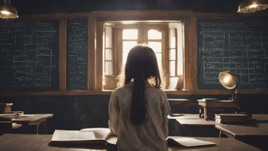 Educational success concept. Concept of education and reading. The development of the imagination.