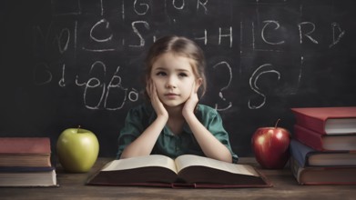 Educational success concept. Concept of education and reading. The development of the imagination.