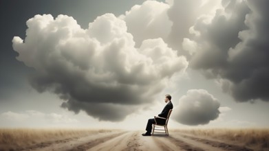 Death as end of life. Concept of death. AI generated image. AI