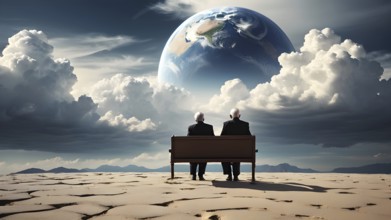 Death as end of life. Concept of death. AI generated image. AI