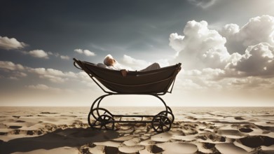 Death as end of life. Concept of death. AI generated image. AI