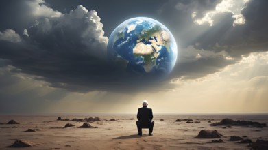 Death as end of life. Concept of death. AI generated image. AI