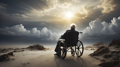 Death as end of life. Concept of death. AI generated image. AI