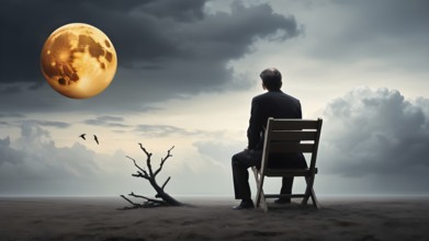 Death as end of life. Concept of death. AI generated image. AI