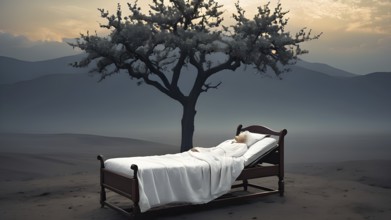 Death as end of life. Concept of death. AI generated image. AI