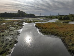Dortmund, Castrop-Rauxel, North Rhine-Westphalia, Germany - River renaturalisation, renaturation of
