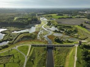 Dortmund, Castrop-Rauxel, North Rhine-Westphalia, Germany - River renaturalisation, renaturation of
