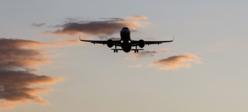 Landing of an aircraft at BER Berlin Brandenburg Willy Brandt Airport, Schönefeld, 29/09/2025,
