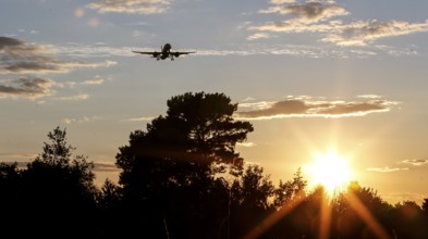 Landing of an aircraft at BER Berlin Brandenburg Willy Brandt Airport, Schönefeld, 29/09/2025,