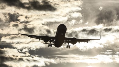 Landing of an aircraft at BER Berlin Brandenburg Willy Brandt Airport, Schönefeld, 29/09/2025,