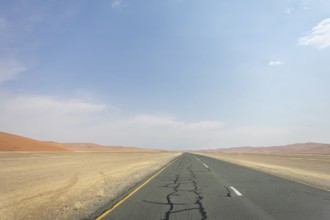 Inside Sossusvlei, gravel roads wind through red dunes to Deadvlei, Big Daddy, and Sesriem Canyon,