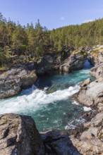 Ridderspranget, gorge in the river Sjoa, Jotunheimen mountains, Randsverk, Innlandet, Norway