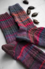 Knitted socks in pink