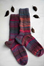 Knitted socks in pink
