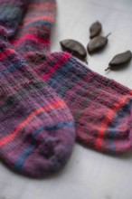 Knitted socks in pink