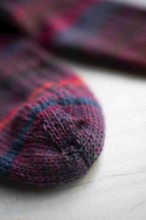 Knitted socks in pink