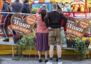 Folk festival time in Stuttgart. The 178th Cannstatter Volksfest on the Wasen is one of the most