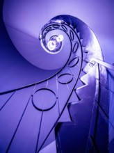 Spiral staircase, violet, infinity, vanishing point, purple, up, upwards, beautiful, timeless,