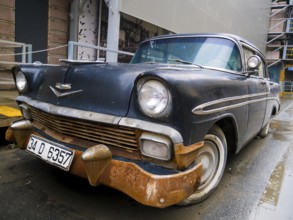 1956, Chevrolet, Bel Air, Turkey, rust, performance, close-up