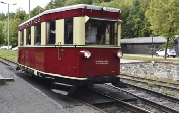 Rail bus, railcar T1 of the Harz narrow-gauge railway, Saxony-Anhalt, Germany
