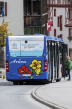 Bus stop Arosa Bus, Arosa, Graubünden, Switzerland