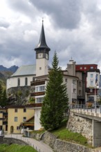 Protestant village church, Arosa, Graubünden, Switzerland