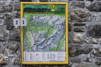 Hiking map hiking trails, Arosa, Graubünden, Switzerland
