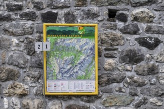 Hiking map hiking trails, Arosa, Graubünden, Switzerland