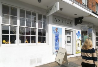Aspiga clothing fashion shop, High Street, Marlborough, Wiltshire, England, UK