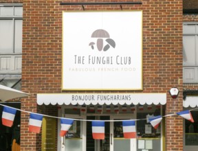 The Funghi Club bistro restaurant, Fabulous French Food, Marlborough, Wiltshire, England, UK