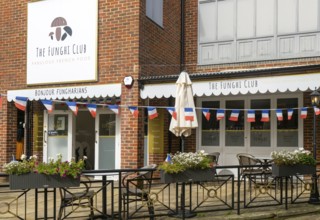 The Funghi Club bistro restaurant, Fabulous French Food, Marlborough, Wiltshire, England, UK