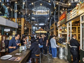 Market hall in San Telmo, Buenos Aires, capital of Argentina