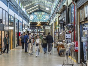 Market hall in San Telmo, Buenos Aires, capital of Argentina, South America