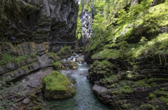 Breitachklamm gorge near Oberstdorf, the deepest rocky gorge in Central Europe