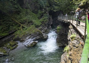 Breitachklamm gorge near Oberstdorf, the deepest rocky gorge in Central Europe