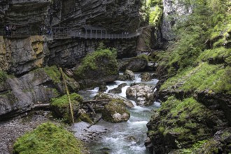 Breitachklamm gorge near Oberstdorf, the deepest rocky gorge in Central Europe