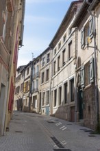 Narrow alley in the old town centre, Verdun, Département Meuse, Grand Est, France