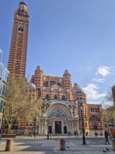 Westminster Cathedral, majestic Byzantine style, Roman Catholic cathedral built with striking red