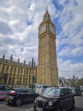 LONDON, UNITED KINGDOM - APRIL 15, 2023 A bustling London street scene featuring the iconic