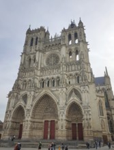 AMIENS, FRANCE - OCTOBER 30, 2022 Majestic Notre-Dame d'Amiens, a High Gothic french cathedral, a