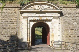 Fortress gate, citadel, fortifications of Vauban, UNESCO World Heritage Site, Longwy, Département