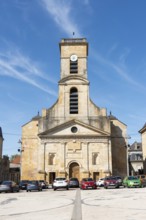 Church of Saint-Dagobert, historical monument, Place Darche, parade ground, Longwy, Département