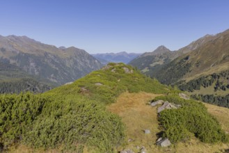 Mountain panorama, Uttendorf Pinzgau, autumn landscape, alpenglow